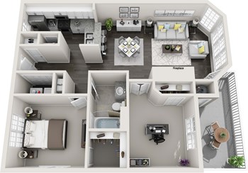 1B floor plan